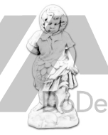 Figurka betonowa - dziewczynka w chustce
