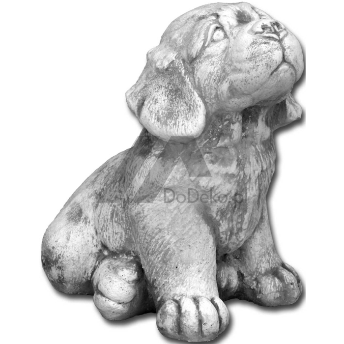 Figura de hormigón de un cachorro