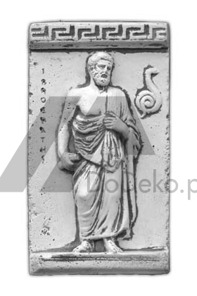 Betonowa płaskorzeźba ścienna Hipokrates